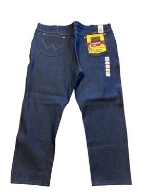 Wrangler Men's Relaxed Fit Cowboy Cut Denim Blue Jeans 100 Cotton Size 46X30 NWT
